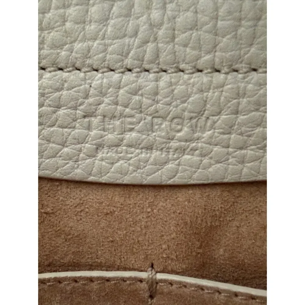 The Row Hunting 11 Crossbody Bag Cream Pebbled Full-Grain Leather Authentic
